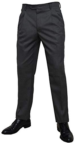 shop casillo Pantalone Uomo Classico Due Pence vigogna 46 48 50 52 54 56 58 60 (Antracite, 50)