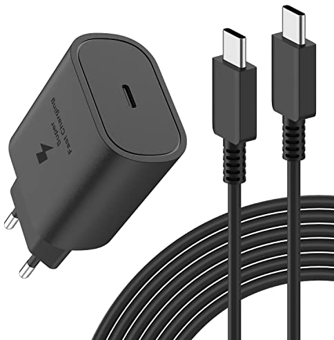Newding 25 Watt USB C Ladegerät Ladekabel für Samsung Galaxy A53 A54 A55 A56 5g A36 A33 A34 A35 A23 A25 A26 A17 S25 Edge S24 S23 S22 FE Ultra Table Note Z- Fold Schnellladegerät, Adapter Netzteil