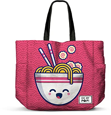 Oh My Pop! Yaki-Bolsa de la Compra Shopping FAN Horizontal, Rosa, 46 x 35 cm