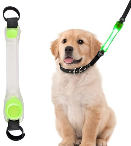 Funmo LED-Leuchtbänder für Haustiere, USB Aufladbar Sicherheits LED Leuchthalsband Hunde mit Klettverschluss, Einfach an Halsband Leine und Geschirr zu Befestigen, Wasserdicht LeuchtendNacht Outdoor