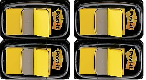 Post-it Index Flags - Dual Pack 25mm - Yellow (50 Flags x 2) (Pack of 2)