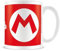 Super Mario - Kaffeebecher Mario Initial (Einheitsgröße) (Rot/Weiß)