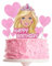 YOGARTH 9 Stück Barbi Tortendeko Mädchen, Barbi Kuchen Deko Geburtstag, Cake Topper Set, Happy Birthday Topper für Mädchen Geburtstag Party Kuchen Dekoration Supplies (A)