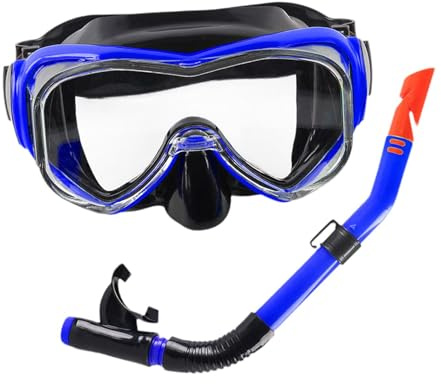 Hellery Scuba And Snorkel Set, Lightweight Professional Swimming for Adult Men And Women, Diving Goggles, for Swimming And Water Sports, Blue Black