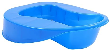 NOLITOY Orinal para Uso en Cama, Almacenamiento Compacto Portátil Grueso Azul de Plástico Resistencia Compresión Adecuado para Ancianos y Cuidado Hogar