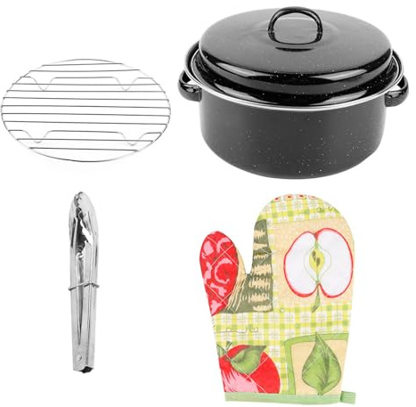 Fyearfly Portable BBQ Grill Pot with Lid, Sweet Potato & Meat Cooker, Home Use