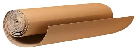 Rollos de cartón ondulado, papel para envolver, materiales de envío Ideal para Cubrir Suelo Pintor, Protector Muebles, Embalaje. (90cm x 5mts)