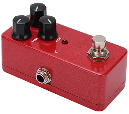 TZOXTLH Pedal de distorsión Rojo Mini Paquete de distorsiones de Metal para Guitarra eléctrica True Bypass
