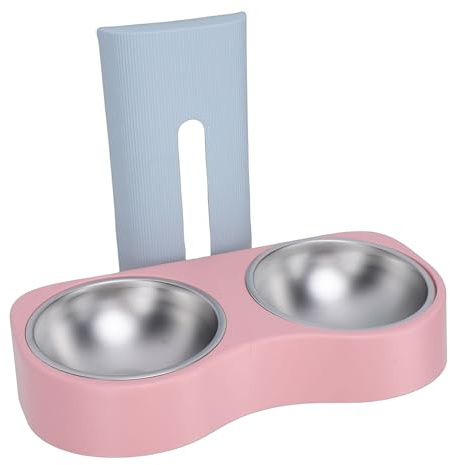 Yctze Bol d'alimentation Mural pour Animaux de Compagnie, Bols de Nourriture et d'eau pour Chiens et Chats Anti-basculement à Hauteur Réglable en Acier Inoxydable, pour Chiens et Chats de Taille