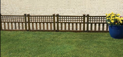 Gablemere Greenhurst Pack of Four Plastic Fence Panels in Bronze