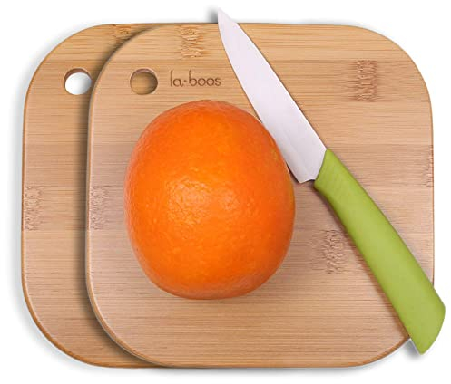 Home Mini Cutting Board Small Fruit Cutting Board Solid Bamboo Wood Board for Baby Infant dormitoryＩSet of 2