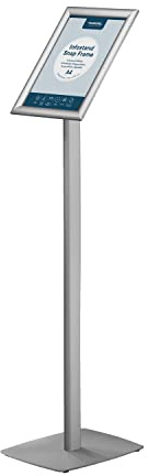 Europel Soporte magnético para carteles A4, ideal para publicidad, ofertas, informaciones o avisos con construcción de aluminio anodizado y cubierta antirreflejos