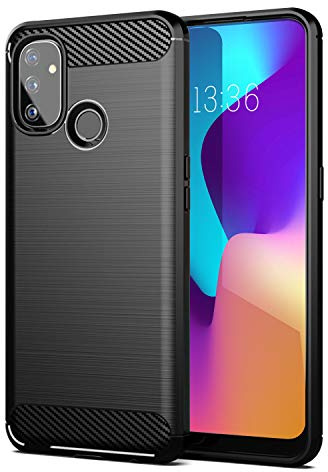 SCL OnePlus Nord N100 fodral för OnePlus Nord N100 skydd, mobiltelefonfodral utsökt serie-koldesign skyddshölje med repskydd och stötdämpningsteknik för OnePlus Nord N100 svart