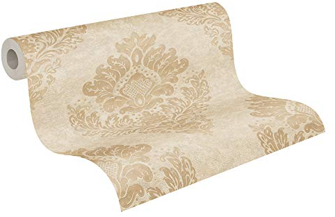 Papier Peint Baroque Metropolitan Stories 2 A.S. Création Alena - St. Petersburg Papier peint intissé 10.05 m x 0.53 m Beige Brun Fabriqué en Allemagne 379013 37901-3