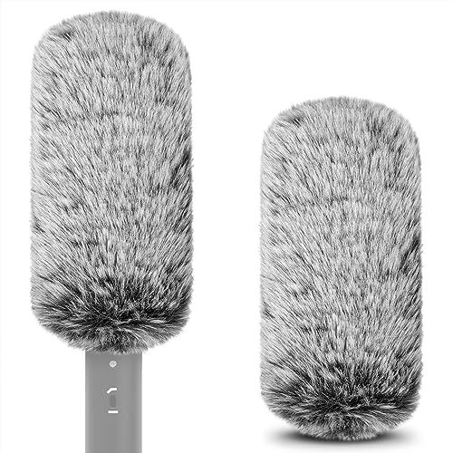 Geekria para creadores Filtro peludo antiviento para micrófono de escopeta de 0,8 (20 mm), funda DeadCat, cubierta de felpa compatible con BOYA, Rode (14 cm / 2 unidades)