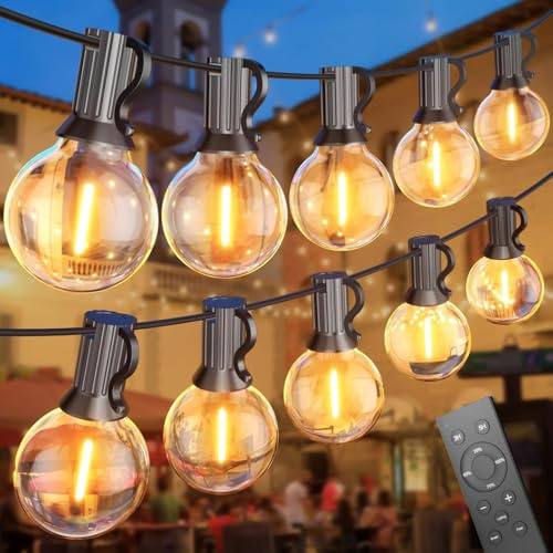 Lichterkette Außen 45M Dimmbar G40 mit Fernbedienung Outdoor Lichterketten