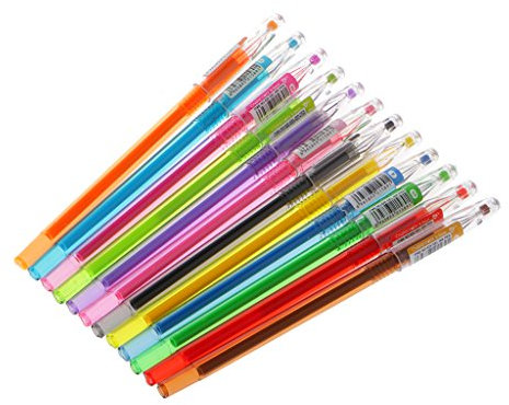 XEYYHAS Penne gel diamantate, multicolore, punta fine, cancellabili, 0,5 mm, a sfera, color caramella, perfette per disegnare, scrivere, decorare, materiale scolastico