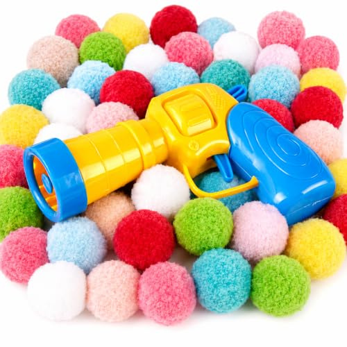 Purring Pussy Cat Ball Toy Shooter 100 Balls