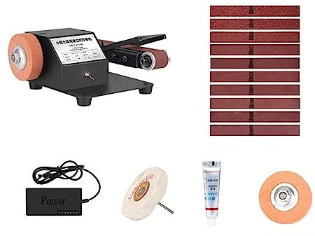 Levigatrice da banco Levigatrice a nastro elettrica multifunzionale Levigatrice for coltelli Affilacoltelli Fai da te Lavorazione del legno Lucidatura Levigatrice for levigatrice(250W)