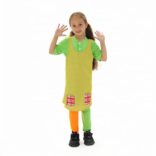 animacoser Kostüm für kinder Mit T-Shirt & Schürze & - Outfit für Halloween Faschingskostüm, Mottoparty & Mehr