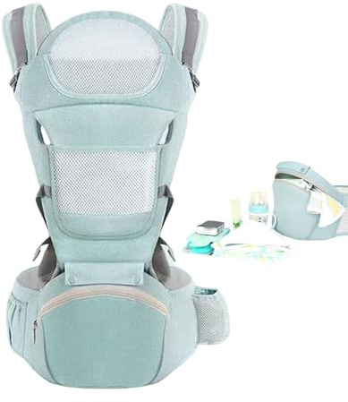 Portabebè - Leggero Regolabile con Cintura Ergonomica | Portabebè per Genitori - Ideale Per Escursioni Viaggi Aerei 0-36 Regalo Per Mamme E Papà