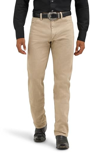 Wrangler Jeans Hommes 13MWZ, Original Regular Bootcut Fit, Straight Leg, Prewashed Tan, 33/32