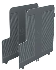 Exacompta 39107D 2er Pack Trennwände für Organizer Modulotop aus Recycling-Kunstsoff für DIN A4 Dokumente grau. Für Ordner Ringbücher Postmappen und Hefter Sorter Vertikal Blauer Engel