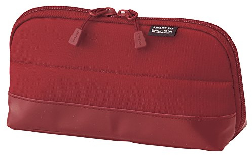 LIHITLAB Pen Case (Pencil Case), Water & Stain Repellent, 8 x 4'', Red (A7688-3)