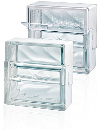 Pierre d'aération Fuchs au lieu de 1 bloc en verre au format 19 x 19 x 8 cm