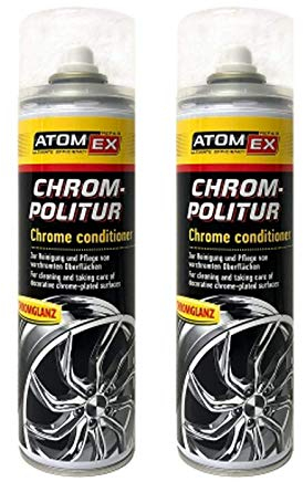 XADO Set Chrom-Politur Chrom-Pflege Chrom-Reiniger - 2X AtomEx Chrompolitur