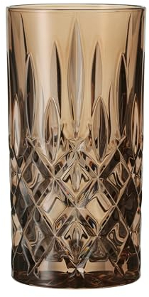 Nachtmann 105444 - Set di 2 bicchieri da long drink, in vetro di cristallo, 395 ml, tobacco, Noblesse
