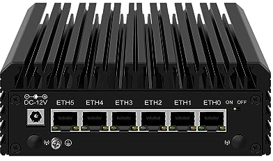 Micro Firewall Appliance, Mini PC, VPN, Router PC, Intel Core I3 N305, HUNSN RJ45, 6 x 2.5GbE I226-V, 2 x HDMI2.1, TF, Type-C, Barebone, NO RAM, NO Storage, NO System