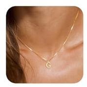 FUNEIA Collana Donna Argento Oro Collana con Iniziale Ciondolo 26 Lettera Maiuscola Personalizzata Collane Nome Gioielli Moda Regalo Ideali per Compleanni San Valentino Anniversari Festa della Mamma