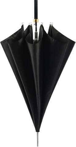 WLLKIY Langstreifen von Männern und Frauen, Dachgriffe von Alloy Skull, kreative personalisierte Regenschirme im Freien, Business-Golfschirme im Freien,Silber