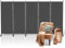 Hebitod Raumteiler auf Rollen, 5 Teilig Klappbar Freistehend Trennwand Paravent, Raumtrenner für Wohnzimmer,Schlafzimmer，Umkleide Sichtschutz Wand, 284x181cm|Anthrazit
