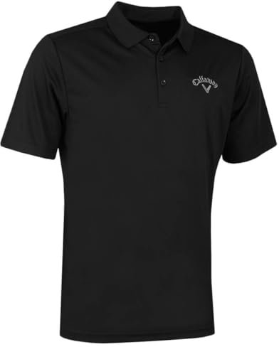 Callaway Apparel Mens UK Tournament Polo Shirt, Caviar, XXL EU