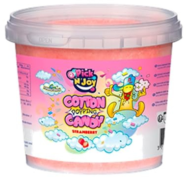Pot barbe à Papa - Cotton dopping Candy - Funnycandy - Goût fraise avec bonbons pétillants - pot de 50g