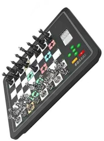 Échiquier Intelligent Magnétique Portable, Moteur D'échecs 200 Positions D'entraînement 18 Niveaux de Jeu Jeu D'échecs sur Ordinateur 3 Modes de Jeu pour la Maison, le Bureau,