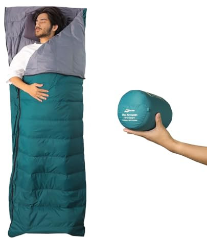 Litume Kombinierbarer Daunenschlafsack, 0,5 kg, 20 °C, leicht, verstaubar, für Erwachsene, Doppelschlafsack, für Rucksackreisen, Camping, Familie, Reisen, kompakt, mit Packsack, Schlafsäcke