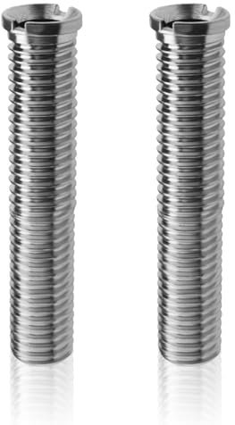 2PCS Kitchen Sink Basket Screw Set, 70mm Extended M12 Bolt for Strainer Plug Fastening, Durable Silver Finish