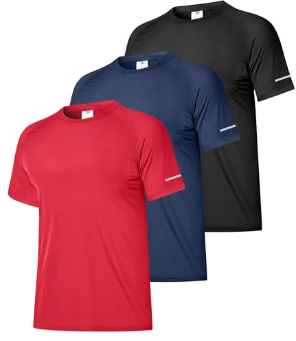 Boyzn 1 eller 3-pack herr utslagsväst, UPF 50+ solskydd kortärmad simning t-shirts, snabbtorkande vattensport utslag skydd UV simma toppar strand t-shirts för surfing vandring fiske