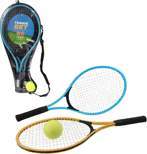 Kids Tennis Set for 2 Players – Includes 2 Rackets, Soft Ball & Carry Bag – Outdoor Sports Game for Children – Great for Garden, Backyard, Park, or Holiday Play