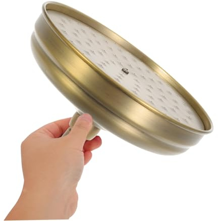 Toddmomy Cabezal de Ducha de Lluvia para Baño Retro de Cobre Rociador de Ducha Redondo 20X20 CM Fácil de Limpiar y Antidesbloqueo en Baño