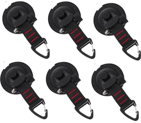 SUPVOX 6 Piezas Potente Anclaje con Ventosa Clips De Anclaje De Succión Resistentes para Toldos De Autos Ventanas De Caravanas para Campamentos y Botes Ganchos De Ventosa Resistente