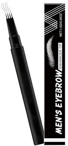 Ihdjasg Lápiz de barba - Forma de bigote de cejas de cuatro puntas para hombres - Marcador de barba impermeable | Para el cuidado diario de la cita nocturna reuniones sociales el lugar de trabajo y el