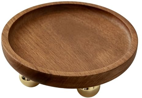 Stylebest Runt trä Piedestal Stativ, Dekorativa Display Riser för Bordsvaser Ljus (Trä färg)