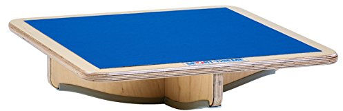 Sport-Thieme Balance-Wippe Ortho-Pad | Balance Board mit Balance-Labyrinth & Rutschfester Auflage | Holz | Max. 120 kg | 49x49x13 cm | Koordination Propriozeption Fitness Therapie