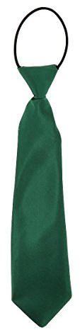 Cravatta ragazzo tinta unita – Cravatta bambino preannodata ragazzo d'onore matrimonio battesimo – collezione padre e figlio – nodo prelegato, verde scuro, Taglia unica