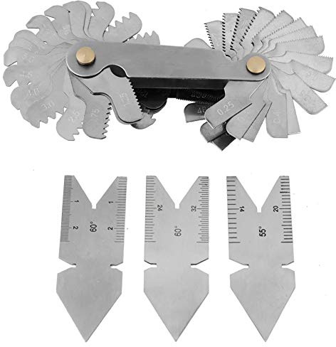 Center Meter, Pitch Gauge, Fishtail Lätta skärverktyg för skärskruvar för mätning av Pitch Cutter Tool Set
