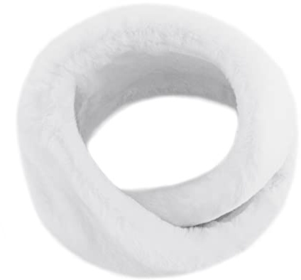 Futrzane Modern Tour de Cou - Echarpe Tube Femme - Écharpe Snood Ronde Fourrure (Blanc Modern)